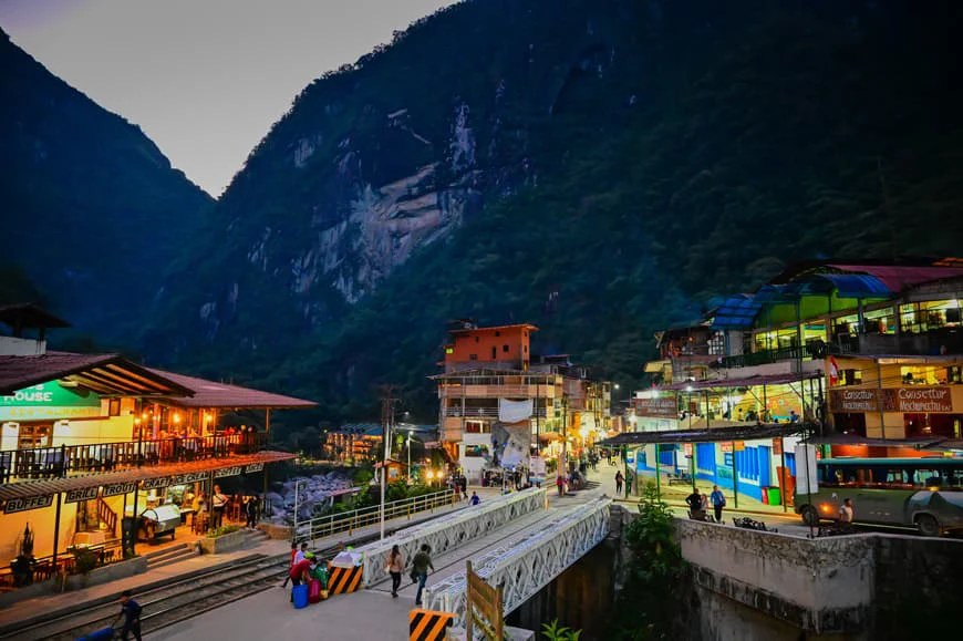 Aguas Calientes town at the foot of Machu Picchu