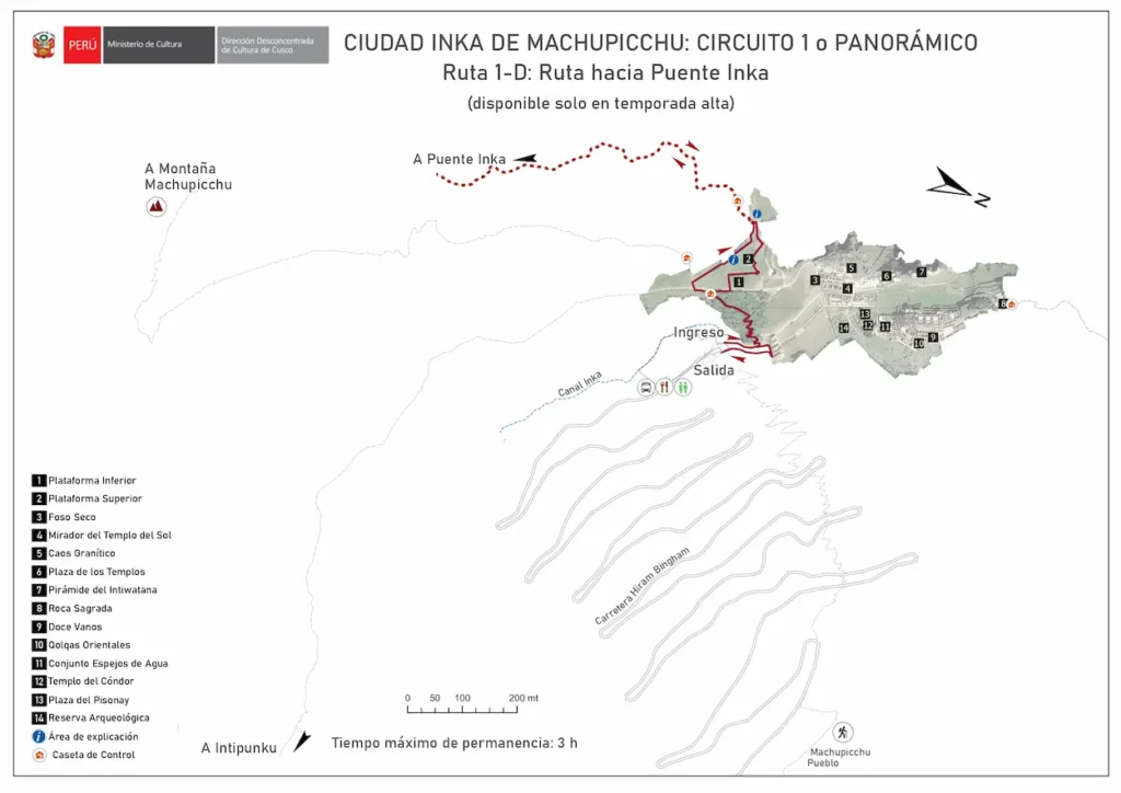 Machu Picchu Circuit 1D – Inca Bridge Route